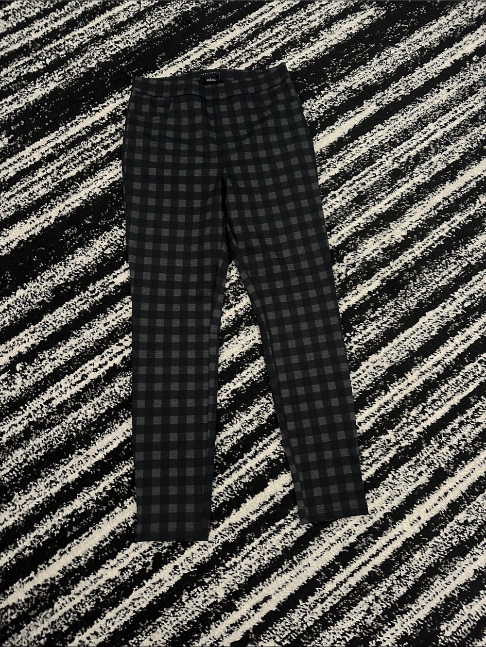 Sanctuary Black and Gray Plaid Slim Women’s Trousers